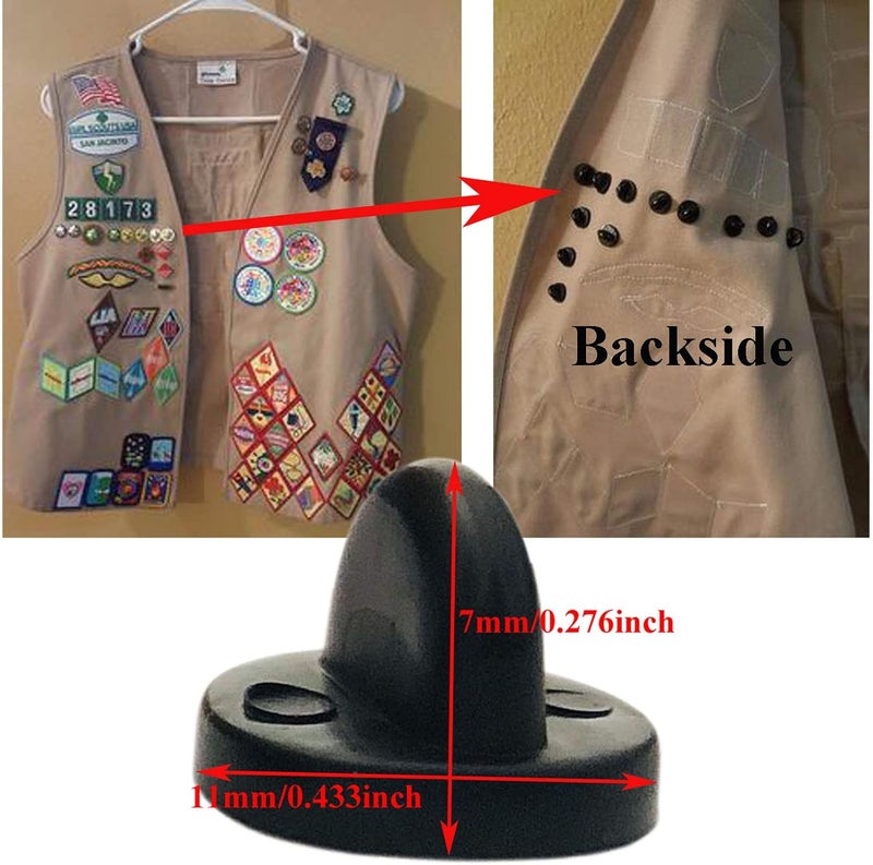 monochef 50pcs Rubber Pin Backs PVC Butterfly Clutch Enamel Lapel Pin Backings Cap Keepers Replacement for Uniform Badges Comfort Fit Tie Tack Pins Backing Holder Clasp, Black - Image 2